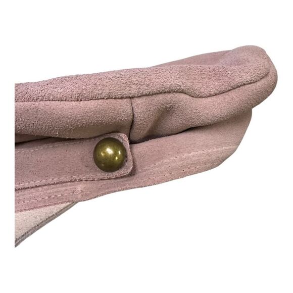 Lack Of Color Lola Pink Suede Slouch Cap Hat Size Medium